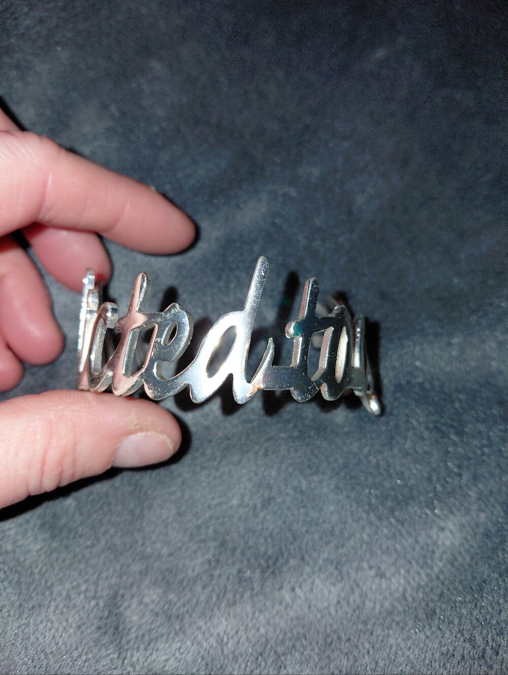 Vintage Silver Tone Bracelet Bundle 5pc Rhinestone Cuff Bangle Y2K Statement CC - Picture 9 of 16